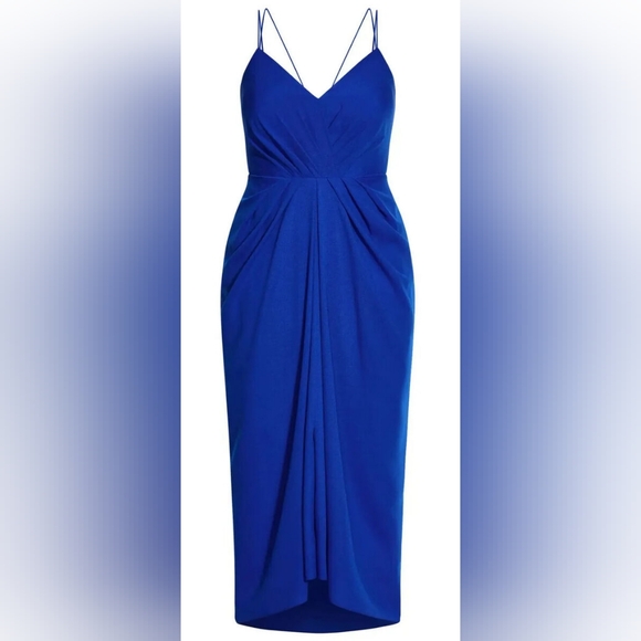 City Chic Maxi Luciana Electric Blue NWT Size S/16W - Picture 4 of 8